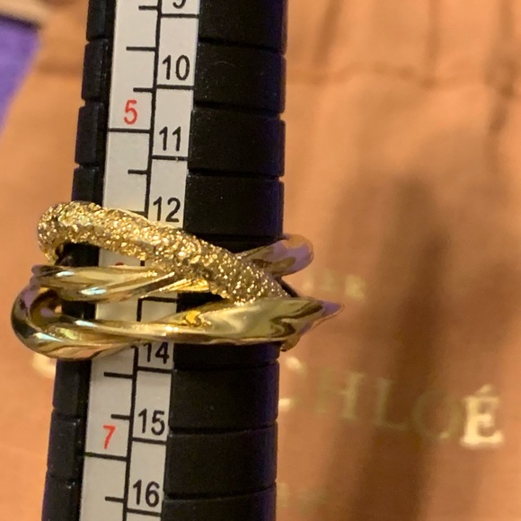 Sz 6 L'Atellier Paris Emma & Chloe Gold Ring - Picture 2 of 16